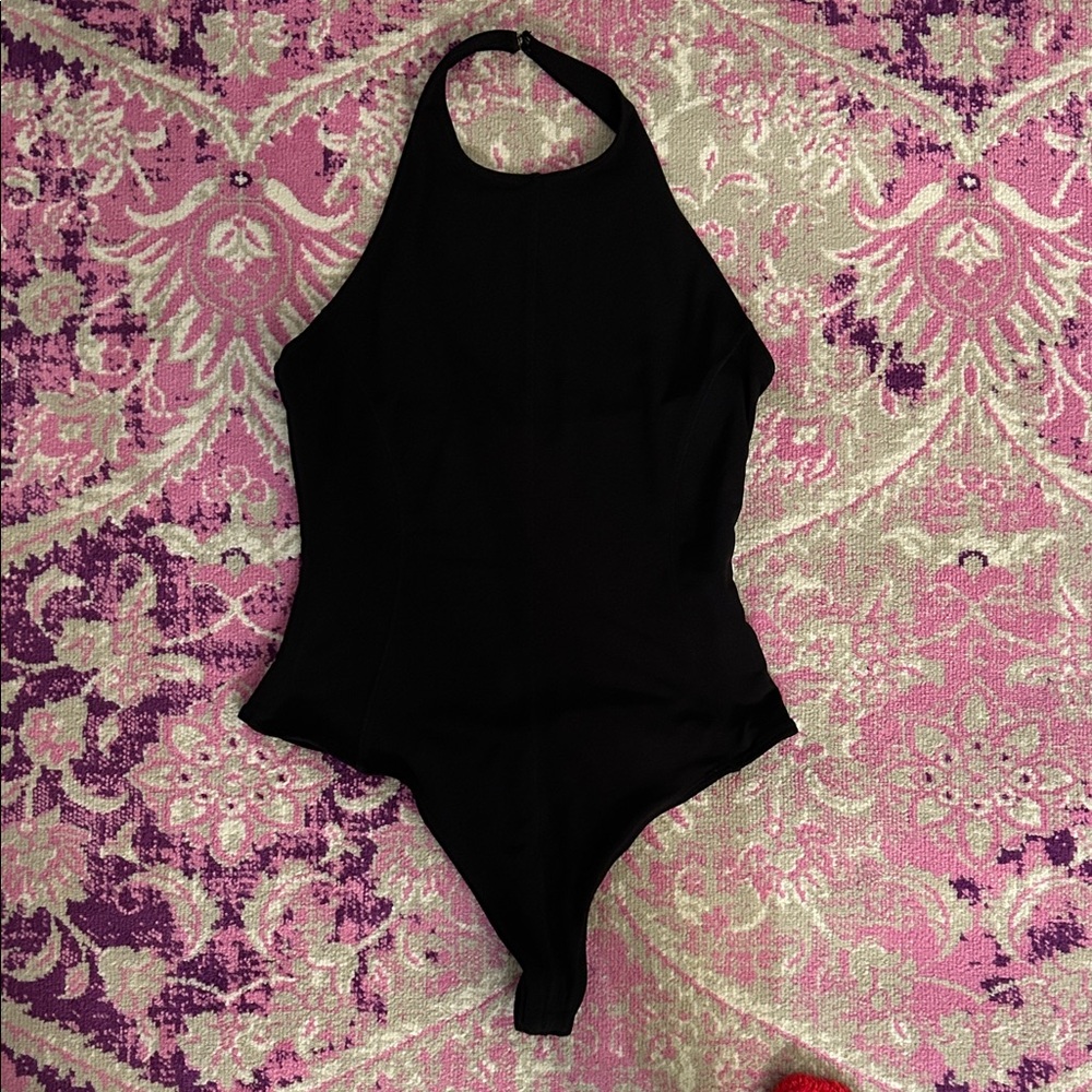 Halter Black Bodysuit